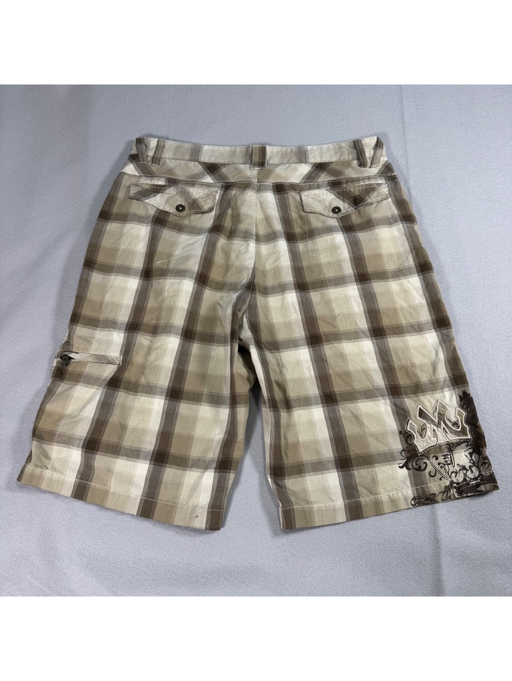 vintage y2k micros long shorts plaid men’s size 36